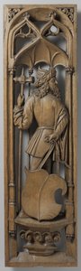 Panel från ett orgelhus, ca. 1510-20 (ek med spår av polykrom) av School Netherlandish