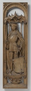 Panel från ett orgelhus, ca. 1510-20 (ek med spår av polykrom) av School Netherlandish