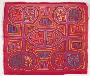 Skjortpanel (mola), Kuna People, San Blas Islands, ca 1950-talet (applicerad bomull)