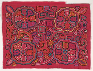 Skjortpanel (mola), Kuna People, San Blas Islands, ca 1950-talet (applicerad bomull)