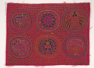 Skjortpanel (mola), Kuna People, San Blas Islands, ca 1950-talet (applicerad bomull)