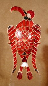 Örn, från skatten från Apahida II, migrationsperiod, 500-600-talet (guld och granat)