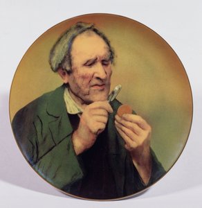 Numismatikern. Porslin målat av en rysk mästare, andra hälften av 1800-talet. Rysk konst, brukskonst. Privat samling. av School Russian