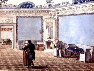 Neo-klassisk blå salong i St. Petersburg av School Russian