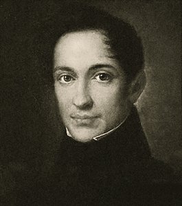 Porträtt av Alexander Herzen (litho) av School Russian