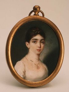Porträtt av Darya Mikhailovna Opochinina (1788-1854) av School Russian