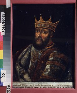 Porträtt av storprins Vsevolod III Yuryevich det stora boet av Vladimir (1154-1212) av School Russian