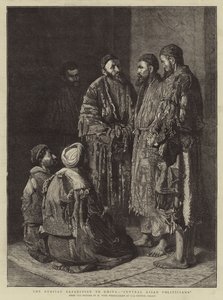 Den ryska expeditionen till Khiva, "Centralasiatiska politiker" (gravyr) av School Russian