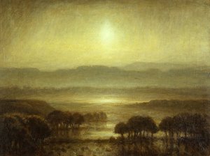 Sunrise (olja på duk) av School Scottish