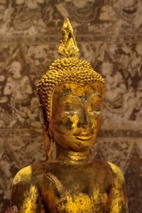 Buddhabild i Ayutthaya-stil (förgylld brons)