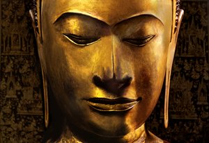 Huvudet av en Buddha-bild
