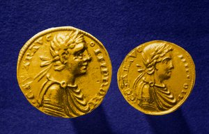 Guldmynt från Sicilien med en bild av Fredrik II av Hohenstaufen (1194-1250), tysk kejsare. 1231 Privat samling