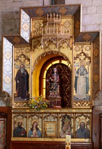 Hermitage (Hermitage av Nuestra Señora de La Plaza). Insidan. Altare (foto) av School Spanish