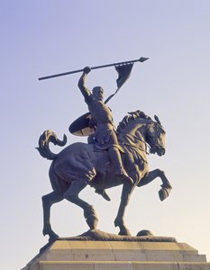 Monument till El Cid (ca 1040-99) (brons) av School Spanish