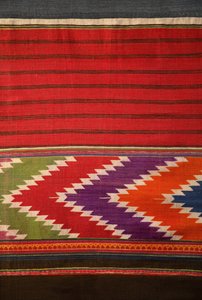 Detalj av Tai Lu-tyg (textil) av School Thai