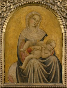 Jungfru och barn, ca 1420 (tempera på panel) av School Tuscan