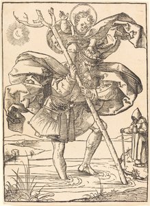 Sankt Christopher av School of Albrecht Dürer