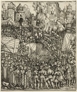 Utvisningen av ungrarna från Nedre Österrike, från Maximilian I:s triumfbåge av School of Albrecht Dürer