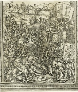 Kriget med Venedig, från Maximilian I:s triumfbåge av School of Albrecht Dürer