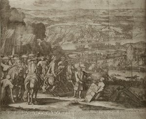 Belägring av den turkiska fästningen Azov av ryska styrkor 1696, um 1700 av Schoonebeek