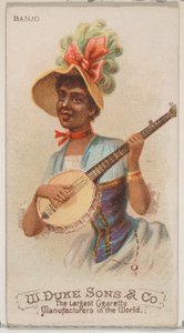 Banjo, från Musical Instruments-serien N82 för cigaretter av märket Duke, 1888., 1888.