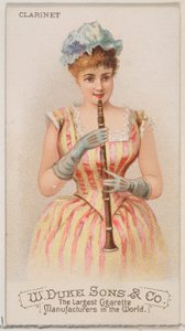 Klarinett, från Musical Instruments-serien N82 för cigaretter av märket Duke, 1888., 1888.