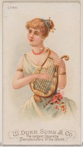 Lyra, från Musical Instruments-serien N82 för cigaretter av märket Duke, 1888., 1888.