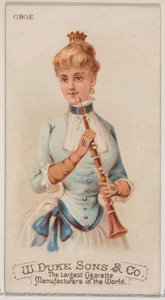 Oboe, från Musical Instruments-serien N82 för cigaretter av märket Duke, 1888., 1888.