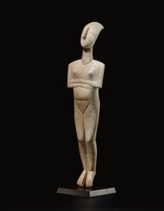 Cycladisk liggande kvinnofigur, namnstycke av Schuster-mästaren, Early Cycladic II, ca 2400 f.Kr. av Schuster Master