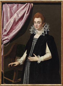 ""Porträtt av Marie de Medici (1575-1642)"" Peinture de Scipione Pulzone (1550-1598) - 1594 - Olja på duk - Dim 132,1x96,5 cm Privat samling av Scipione Pulzone