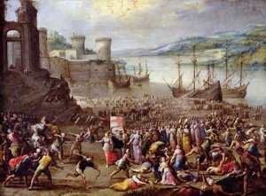 Sankt Ursulas martyrskap av Scipione Compagno