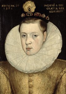 Porträtt av James VI av Skottland, senare James I av England (1566-1625) 1586