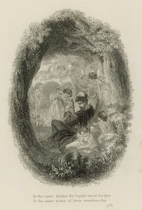 Scen från Windsor Forest, av Alexander Pope (gravyr) av Scottish School