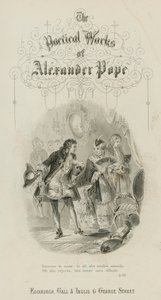 Scen från våldtäkten av låset, av Alexander Pope (gravyr) av Scottish School