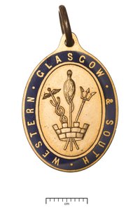 Skottland, Glasgow och South Western Railway, direktörspass, ca 1850 (guld & emalj) av Scottish School