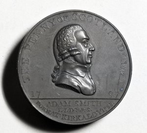 Scottish Penny till minne av Adam Smith (framsidan), 1797 (koppar) (för baksidan se XJF448270)