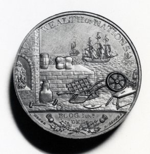 Scottish Penny till minne av Adam Smith (omvänd), 1797 (koppar) (för framsidan se XJF448269)