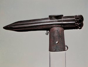 Art Scythian (Scythian civilisation eller Scythia): bronsyxa från Krasnoyark-regionen (Sibirien och Altai). 7:e - 2:a århundradet f.Kr. Sankt Petersburg, Hermitagemuseet av Scythian