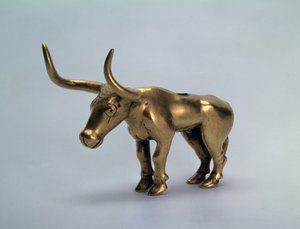 Statyett av ett tjurstycke från en stolpe på en baldakin, 3:e årtusendet f.Kr. av Scythian