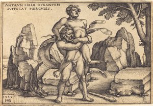 Herkules dödar Anthaeus av Sebald Beham