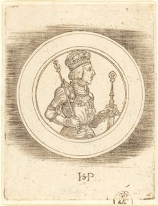 Medalj av kung Ferdinand av Ungern och Böhmen av Sebald Beham