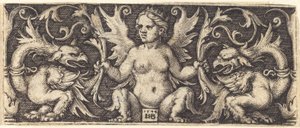 Prydnad med kvinnlig demon av Sebald Beham