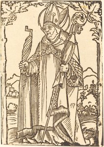 Helige Erasmus som biskop av Sebald Beham
