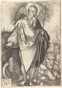 Saint Jerome står av Sebald Beham