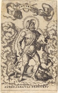 Saturnus av Sebald Beham