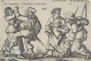 September och oktober, från Bondefesten eller de tolv månaderna, 1546-47. av Sebald Beham