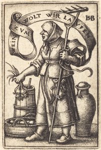 Marknadskvinnan [höger] av Sebald Beham