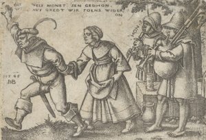 Årets slut, från Bondefesten eller de tolv månaderna, 1546. av Sebald Beham