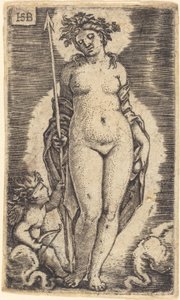 Venus och Amor av Sebald Beham