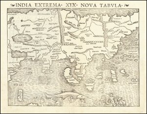 1542 års karta över Asien av Sebastian Münster av Sebastian Munster